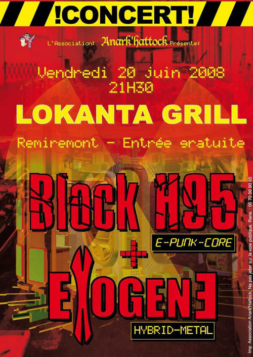Concert Punk Metal au Lokanta Grill le 20 juin 2008 à Remiremont (88)