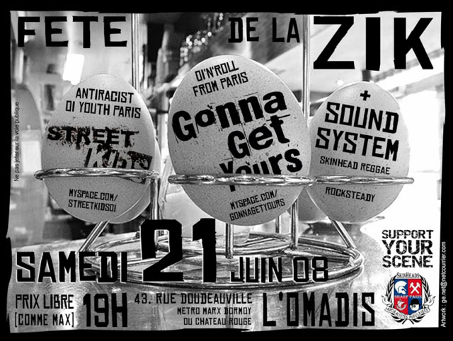 Fête de la Zik à l'Omadis le 21 juin 2008 à Paris (75)