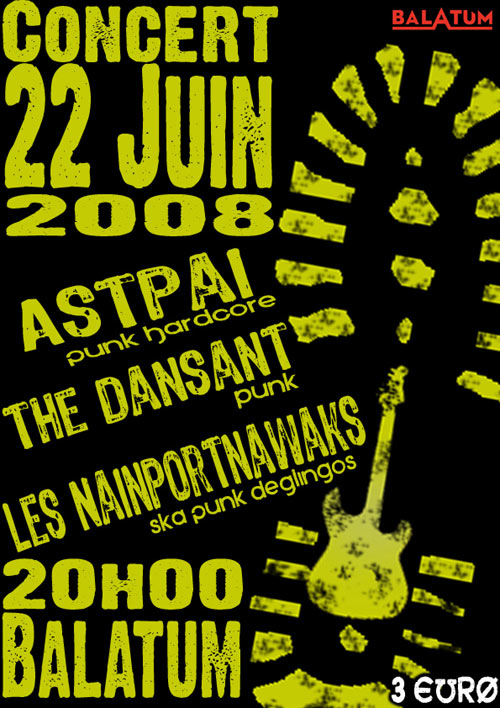 Concert Punk au Balatum le 22 juin 2008 à Lille (59)