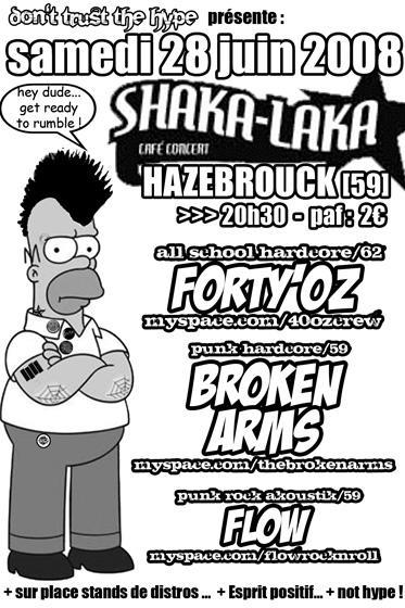 Concert Punk Hardcore au Shaka Laka le 28 juin 2008 à Hazebrouck (59)
