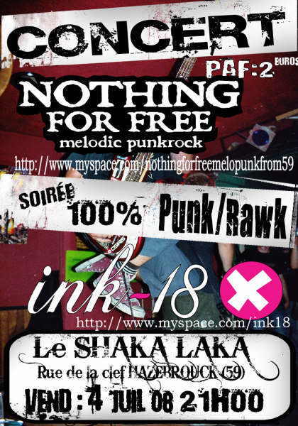 Soirée 100% Punk Rawk au Shaka Laka le 04 juillet 2008 à Hazebrouck (59)