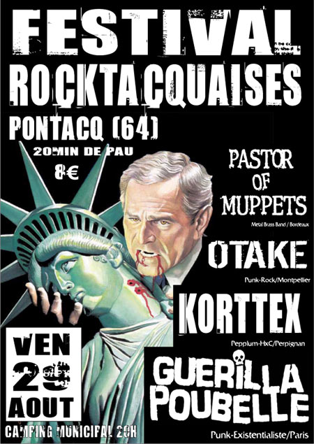 Guerilla Poubelle au Festival Rocktacquaises le 29 août 2008 à Pontacq (64)