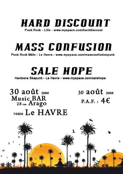Concert Punk au Music Bar le 30 août 2008 à Le Havre (76)