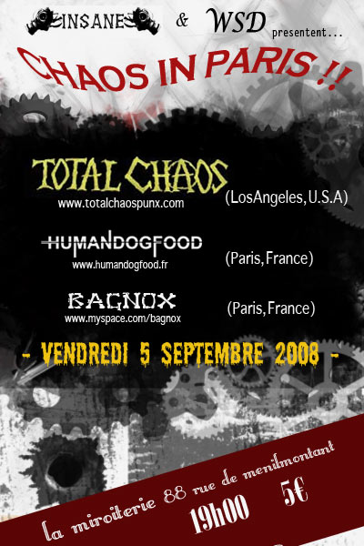 Total Chaos à la Miroiterie le 05 septembre 2008 à Paris (75)