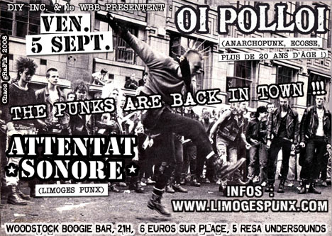 Oi Polloi au Woodstock Boogie Bar le 05 septembre 2008 à Limoges (87)
