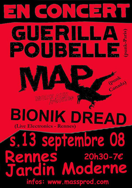 Guerilla Poubelle au Jardin Moderne le 13 septembre 2008 à Rennes (35)
