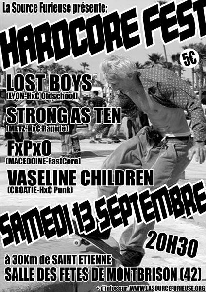 Concert Hardcore le 13 septembre 2008 à Montbrison (42)
