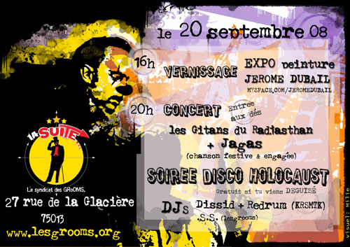 Expo peinture + concert le 20 septembre 2008 à Paris (75)