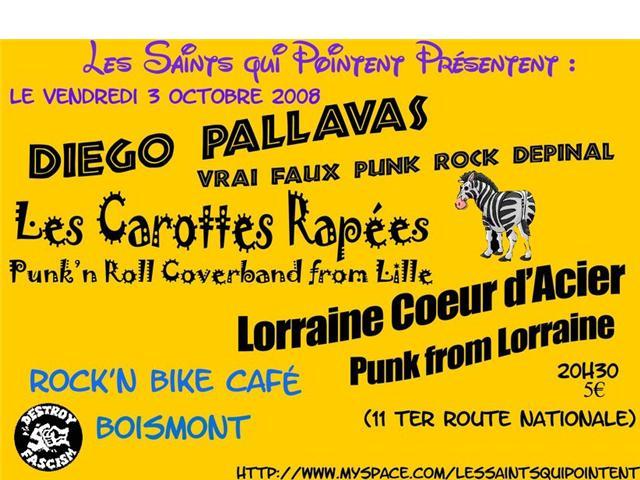 Concert Punk'n'Roll au Rock'n'Bike Café le 03 octobre 2008 à Boismont (54)