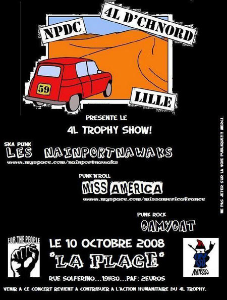 4L Trophy Show à La Plage le 10 octobre 2008 à Lille (59)