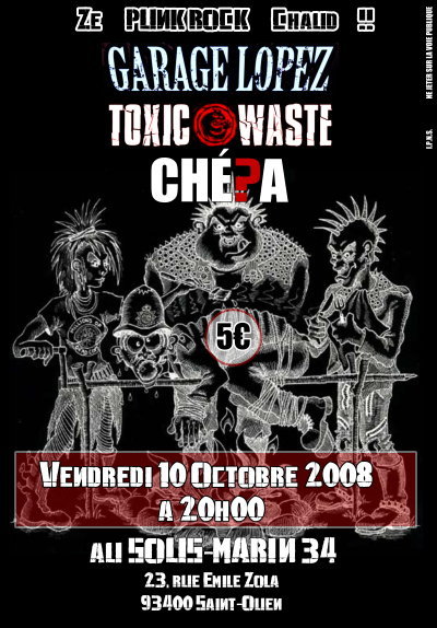 Ze Punkrock Chaud au Sous-Marin 34 le 10 octobre 2008 à Saint-Ouen (93)