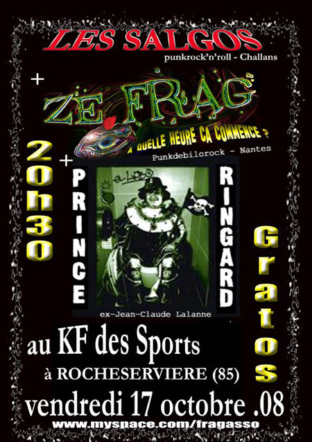 Concert Frag Asso au Café des Sports le 17 octobre 2008 à Rocheservière (85)