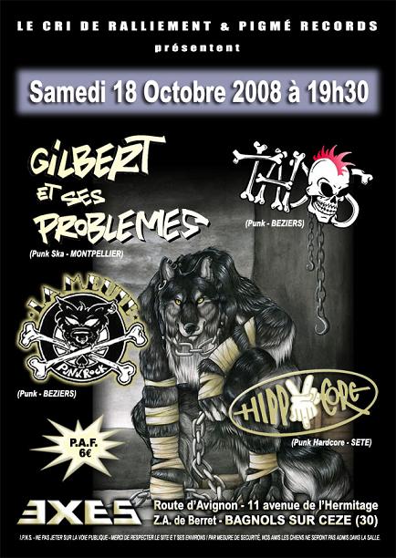 Concert Punk à l'Exes le 18 octobre 2008 à Bagnols-sur-Cèze (30)