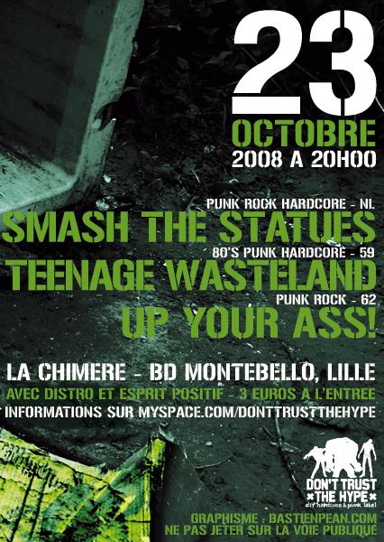 Concert Punk Hardcore à la Chimère le 23 octobre 2008 à Lille (59)