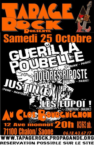 Guerilla Poubelle à la Salle Municipale du Clos Bourguignon le 25 octobre 2008 à Chalon-sur-Saône (71)