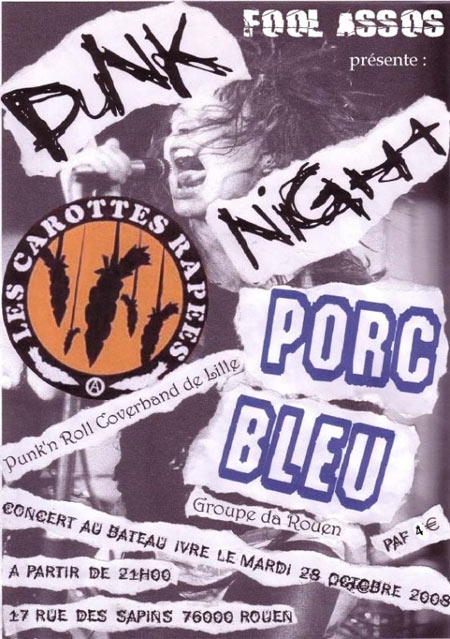 Punk night au Bateau Ivre le 28 octobre 2008 à Rouen (76)
