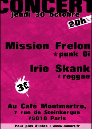 Concert Punk Oï! Reggae au Café Montmartre le 30 octobre 2008 à Paris (75)