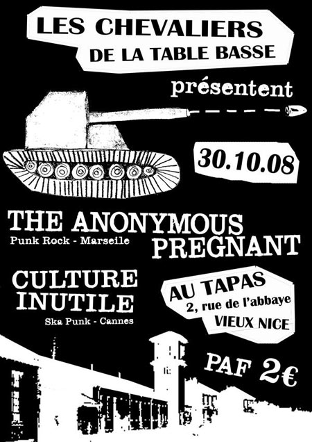 Concert Punk au Tapas le 30 octobre 2008 à Nice (06)
