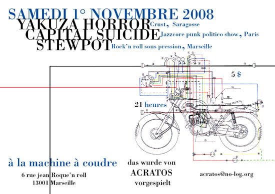 Soirée Crust Punk Rock'n'Roll à la Machine à Coudre le 01 novembre 2008 à Marseille (13)