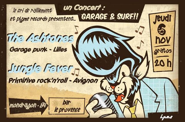 Concert Garage & Surf au Provence le 06 novembre 2008 à Mondragon (84)