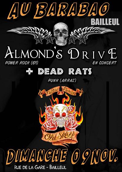 Almond's Drive + Dead Rats au Barabao le 09 novembre 2008 à Bailleul (59)