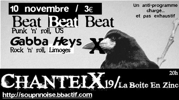 Beat Beat Beat + Gabba Heys à la Boîte en Zinc le 10 novembre 2008 à Chanteix (19)