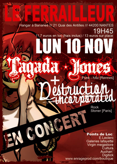 Tagada Jones au Ferrailleur le 10 novembre 2008 à Nantes (44)