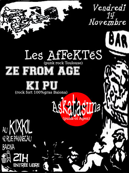 Concert Punk au Kixkil le 14 novembre 2008 à Bayonne (64)