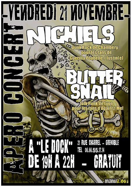 Nichiel's + Butter Snail au Dock le 21 novembre 2008 à Grenoble (38)