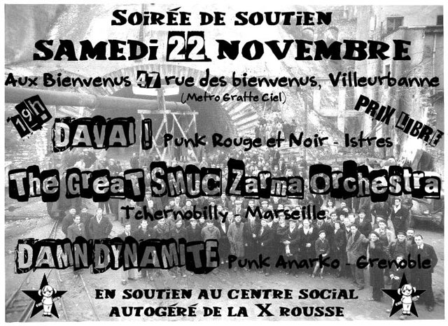 Concert Punk aux Bienvenus en soutien au CSA X Rousse le 22 novembre 2008 à Villeurbanne (69)