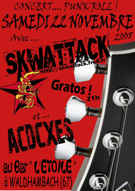 SKWATTACK+ACDCXES à l'Etoile le 22 novembre 2008 à Waldhambach (67)