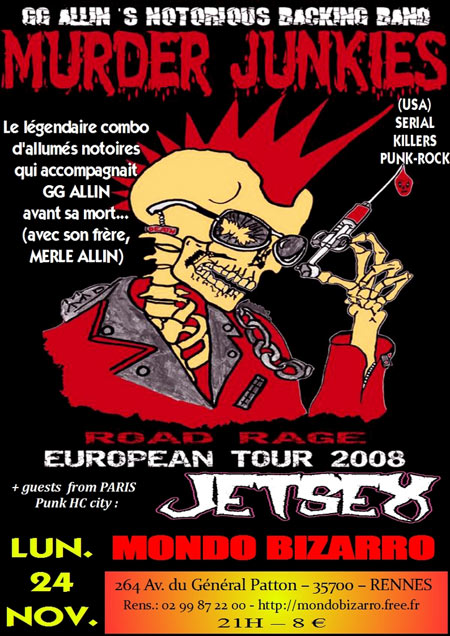 The Murder Junkies au Mondo Bizarro le 24 novembre 2008 à Rennes (35)