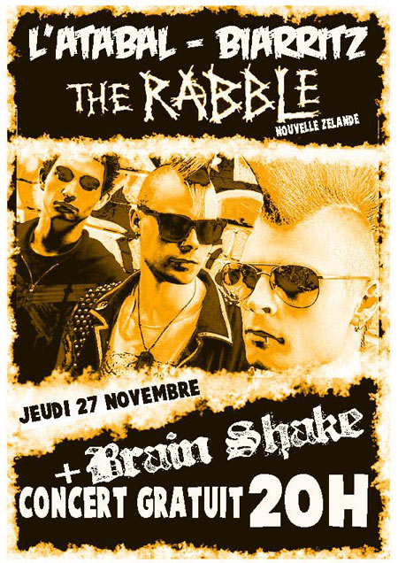 The Rabble + Brain Shake à l'Atabal le 27 novembre 2008 à Biarritz (64)
