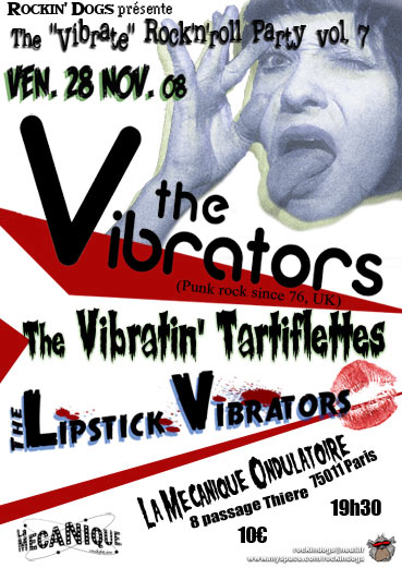 The Vibrators à la Mécanique Ondulatoire le 28 novembre 2008 à Paris (75)