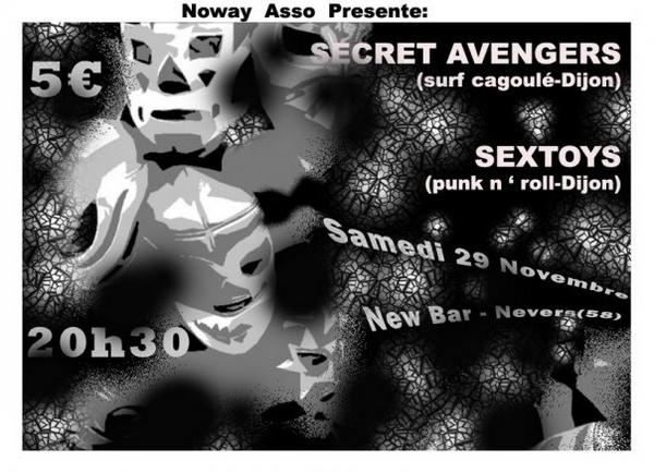 Concert Surf Punk + HxC au New Bar le 29 novembre 2008 à Nevers (58)