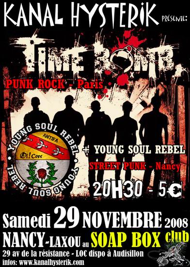 Time Bomb au Soap Box Club le 29 novembre 2008 à Laxou (54)