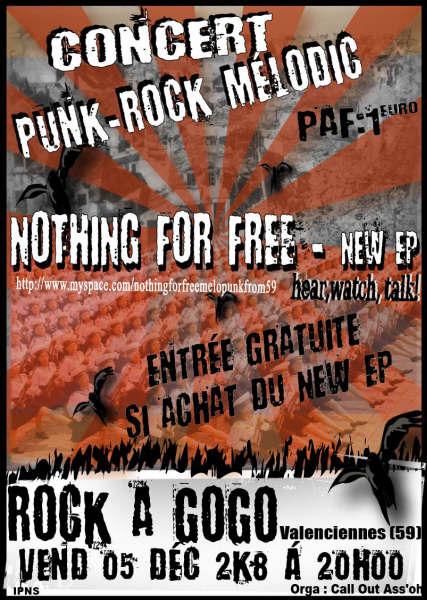 Nothing For Free au Rock à Gogo le 05 décembre 2008 à Valenciennes (59)