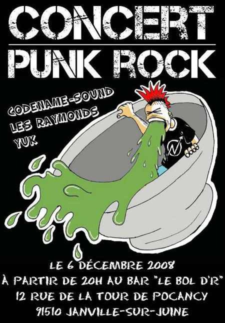 Concert Punk Rock au bar Le Bol d'R le 06 décembre 2008 à Janville-sur-Juine (91)