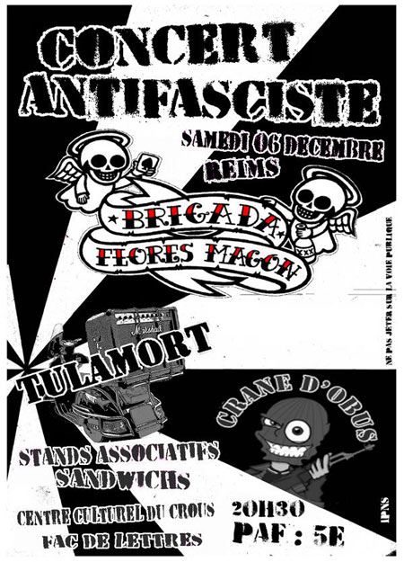 Concert antifasciste au CROUS le 06 décembre 2008 à Reims (51)