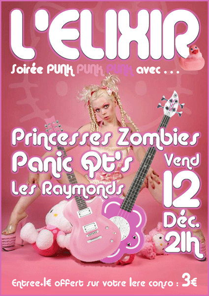 Concert Pink Punk à l'Elixir le 12 décembre 2008 à Metz (57)