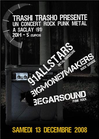 Concert Rock Punk Metal à la Salle Lino Ventura le 13 décembre 2008 à Saclay (91)