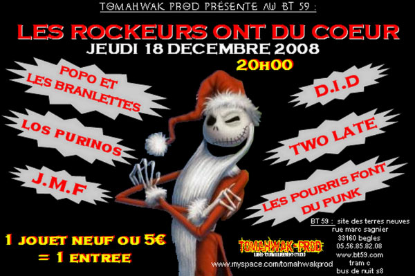 Les Rockeurs ont du coeur au BT 59 le 18 décembre 2008 à Bègles (33)