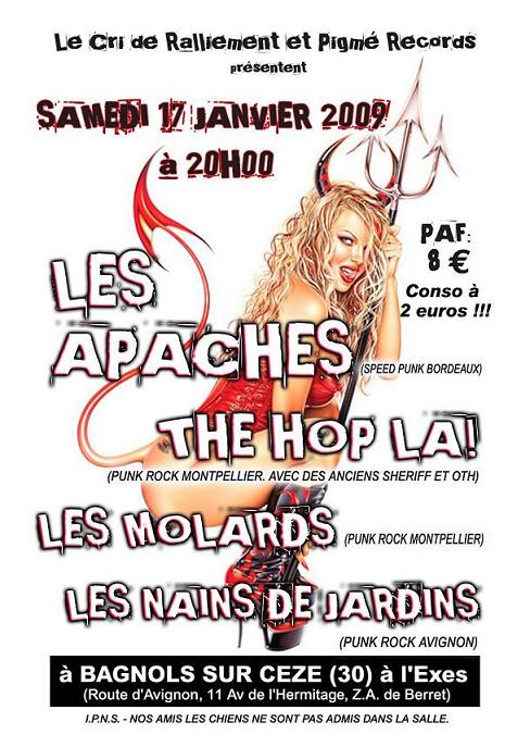 Concert Punk Rock à l'Exes le 17 janvier 2009 à Bagnols-sur-Cèze (30)