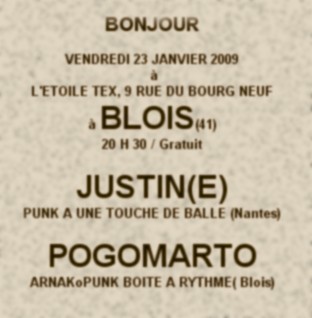 Justin(e) + Pogomarto à l'Etoile Tex le 23 janvier 2009 à Blois (41)