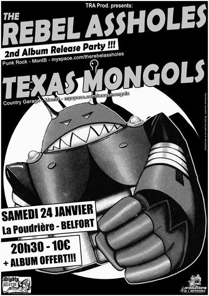 The Rebel Assholes + Texas Mongols à la Poudrière le 24 janvier 2009 à Rochefort (17)