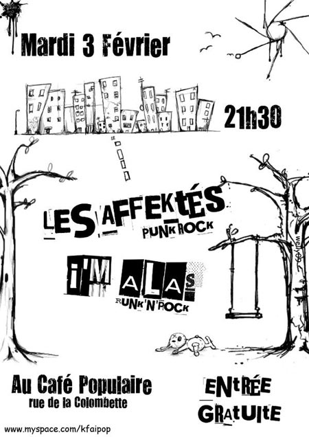 Les Affektés + I'm Alas au Café Populaire le 03 février 2009 à Toulouse (31)