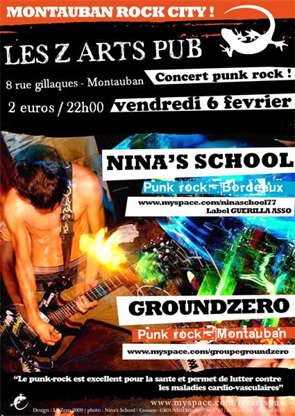 Concert Punk Rock au Les'Z'arts Pub le 06 février 2009 à Montauban (82)