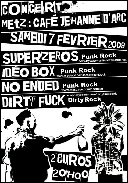 Concert Punk Rock au Café Jehanne d'Arc le 07 février 2009 à Metz (57)