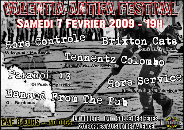 Valentia Antifa Fest le 07 février 2009 à La Voulte-sur-Rhône (07)