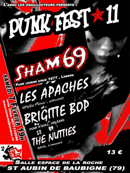 PunkFest à la Salle Espace de la Roche le 07 février 2009 à Saint-Aubin-de-Baubigné (79)